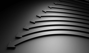 Okçular boş pazarlamayı soyut hale getirir. İş konsepti duvar kağıdı. 3d hazırlayıcı