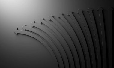 Yaratıcı grafik okları arka planda hareket ediyor. Soyut geometrik tasarım. 3d hazırlayıcı