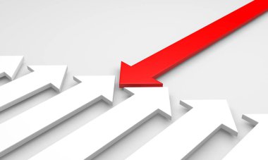 Yaratıcı grafik okları arka planda hareket ediyor. Soyut geometrik tasarım. 3d hazırlayıcı