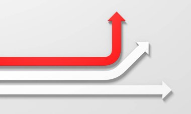 Ok işi konsepti. Minimalist tasarım. 3d hazırlayıcı