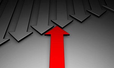 Yaratıcı grafik okları arka planda hareket ediyor. Soyut geometrik tasarım. 3d hazırlayıcı