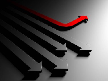 Okçular boş pazarlamayı soyut hale getirir. İş konsepti duvar kağıdı. 3d hazırlayıcı