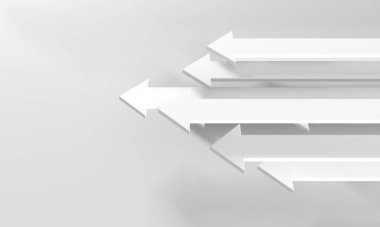 Okçular boş pazarlamayı soyut hale getirir. İş konsepti duvar kağıdı. 3d hazırlayıcı