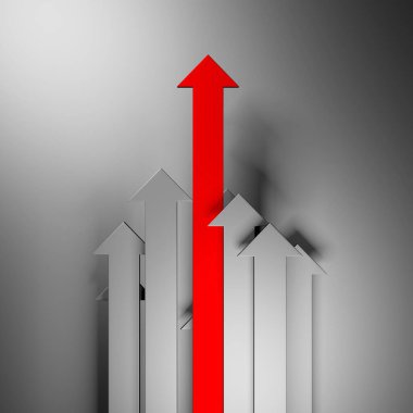 Ok işi konsepti. Minimalist tasarım. 3d hazırlayıcı