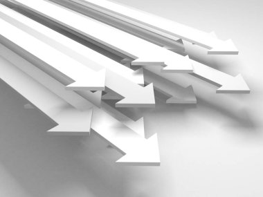 Okçular boş pazarlamayı soyut hale getirir. İş konsepti duvar kağıdı. 3d hazırlayıcı