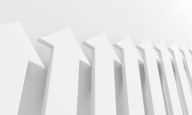 Okçular boş pazarlamayı soyut hale getirir. İş konsepti duvar kağıdı. 3d hazırlayıcı