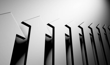 Okçular boş pazarlamayı soyut hale getirir. İş konsepti duvar kağıdı. 3d hazırlayıcı