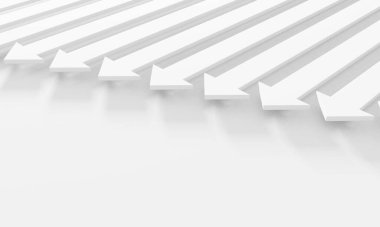 Ok işi konsepti. Minimalist tasarım. 3d hazırlayıcı