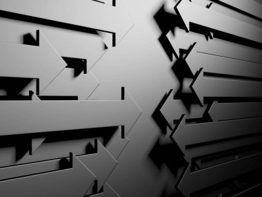 Ok işi konsepti. Minimalist tasarım. 3d hazırlayıcı