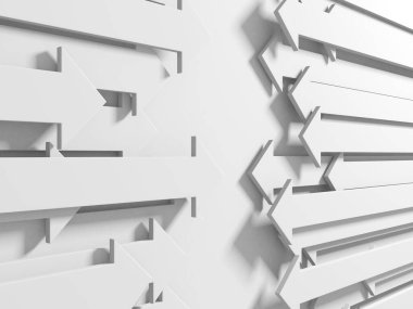 Okçular boş pazarlamayı soyut hale getirir. İş konsepti duvar kağıdı. 3d hazırlayıcı