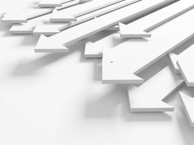 Okçular boş pazarlamayı soyut hale getirir. İş konsepti duvar kağıdı. 3d hazırlayıcı