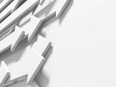 Ok işi konsepti. Minimalist tasarım. 3d hazırlayıcı