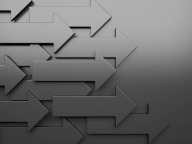 Okçular boş pazarlamayı soyut hale getirir. İş konsepti duvar kağıdı. 3d hazırlayıcı