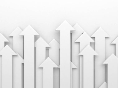 Okçular boş pazarlamayı soyut hale getirir. İş konsepti duvar kağıdı. 3d hazırlayıcı