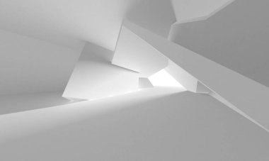 Aydınlatılmış koridor iç tasarımı. Boş Oda İç mimarisi. 3 Boyutlu Hazırlama