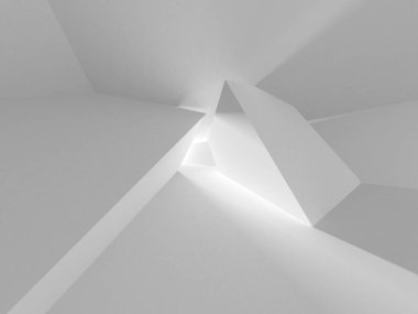 Aydınlatılmış koridor iç tasarımı. Boş Oda İç mimarisi. 3 Boyutlu Hazırlama