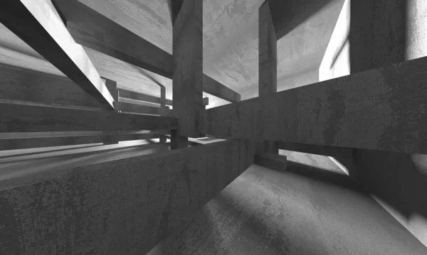 Abstrakt Arkitektonisk Bakgrunn Tomt Betongrom Gjengitt – stockfoto