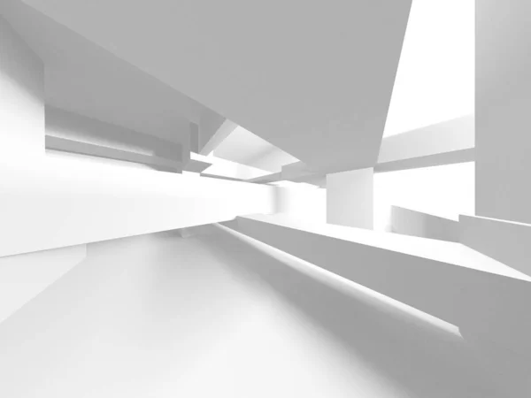 White Modern Background. Abstract Building Concept. 3d Render