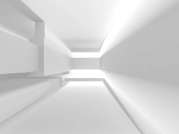 White Modern Background. Abstract Building Concept. 3d Render