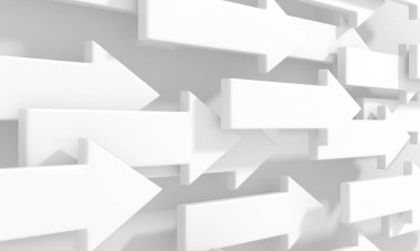 Soyut oklar ileri büyüme kavramı arkaplanı. 3d hazırlayıcı