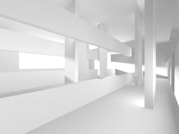 White Modern Background. Abstract Building Concept. 3d Render