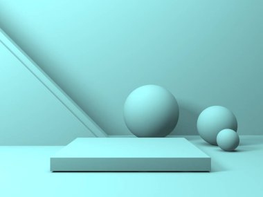 Soyut sahne podyum modeli. Ödül töreni konsepti. 3d hazırlayıcı