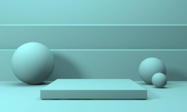 Soyut sahne podyum modeli. Ödül töreni konsepti. 3d hazırlayıcı