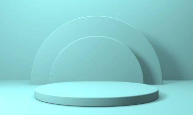 Soyut sahne podyum modeli. Ödül töreni konsepti. 3d hazırlayıcı