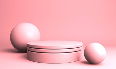 Soyut sahne podyum modeli. Ödül töreni konsepti. 3d hazırlayıcı