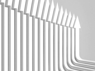 Yaratıcı grafik okları arka planda hareket ediyor. Soyut geometrik tasarım. 3d hazırlayıcı