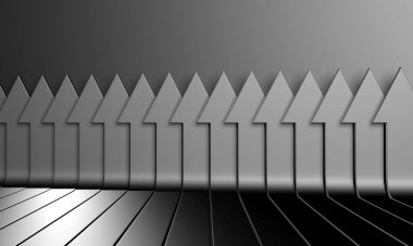 Ok işi konsepti. Minimalist tasarım. 3d hazırlayıcı