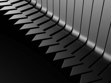 Yaratıcı grafik okları arka planda hareket ediyor. Soyut geometrik tasarım. 3d hazırlayıcı