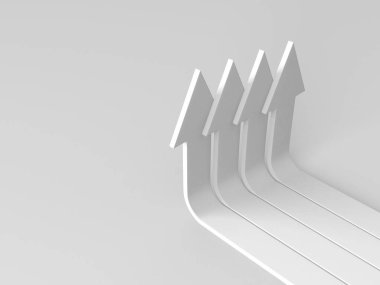 Ok işi konsepti. Minimalist tasarım. 3d hazırlayıcı