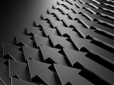 Yaratıcı grafik okları arka planda hareket ediyor. Soyut geometrik tasarım. 3d hazırlayıcı