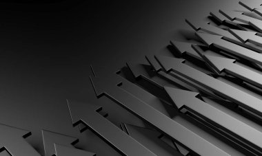 Ok işi konsepti. Minimalist tasarım. 3d hazırlayıcı