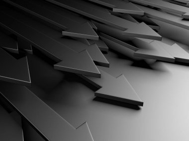 Okçular boş pazarlamayı soyut hale getirir. İş konsepti duvar kağıdı. 3d hazırlayıcı