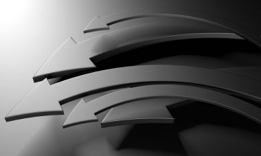 Okçular boş pazarlamayı soyut hale getirir. İş konsepti duvar kağıdı. 3d hazırlayıcı