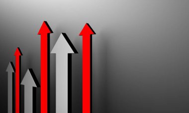 Ok işi konsepti. Minimalist tasarım. 3d hazırlayıcı