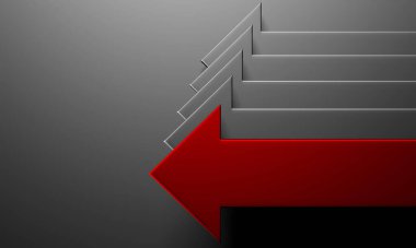 Ok işi konsepti. Minimalist tasarım. 3d hazırlayıcı