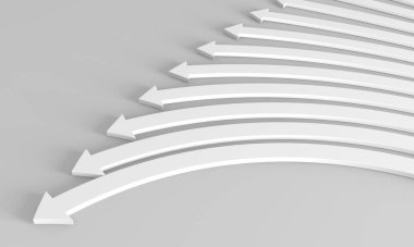 Ok işi konsepti. Minimalist tasarım. 3d hazırlayıcı