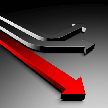 Ok işi konsepti. Minimalist tasarım. 3d hazırlayıcı