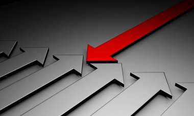 Ok işi konsepti. Minimalist tasarım. 3d hazırlayıcı