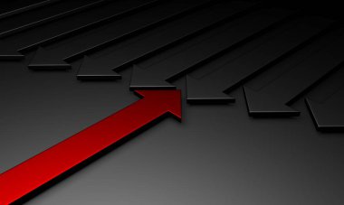 Yaratıcı grafik okları arka planda hareket ediyor. Soyut geometrik tasarım. 3d hazırlayıcı