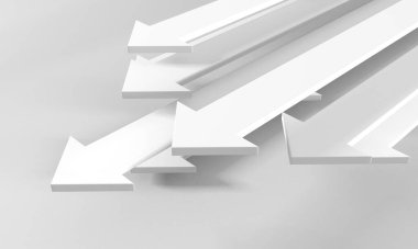 Ok işi konsepti. Minimalist tasarım. 3d hazırlayıcı