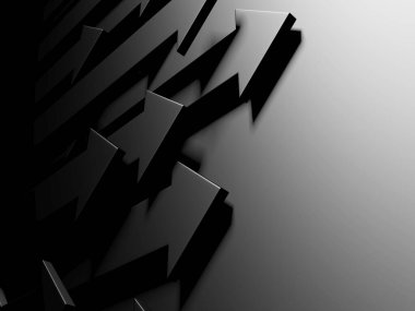 Ok işi konsepti. Minimalist tasarım. 3d hazırlayıcı