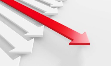 Ok işi konsepti. Minimalist tasarım. 3d hazırlayıcı