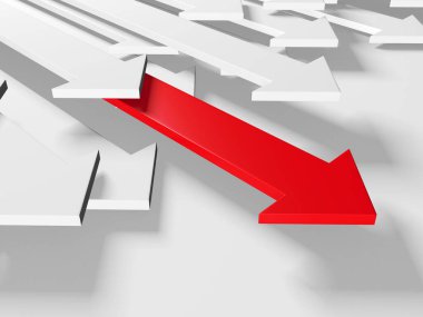 Yaratıcı grafik okları arka planda hareket ediyor. Soyut geometrik tasarım. 3d hazırlayıcı