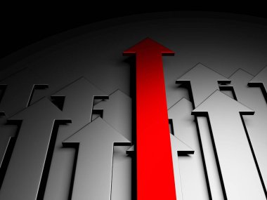 Ok işi konsepti. Minimalist tasarım. 3d hazırlayıcı