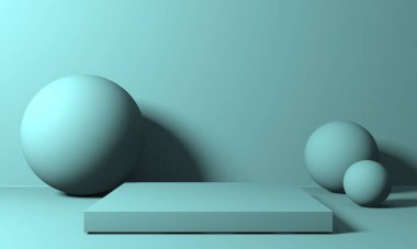 Soyut sahne podyum modeli. Ödül töreni konsepti. 3d hazırlayıcı