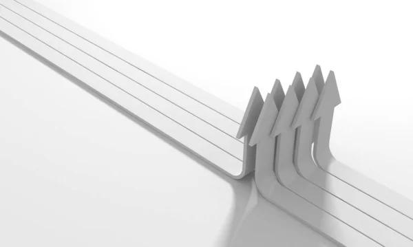 Arrows Business Concept Minimalistic Design Render — Fotografia de Stock